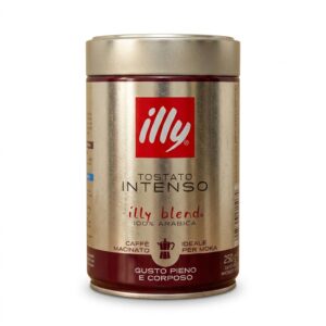 Illy Tostato Intenso Ground Coffee – 100% Arabica (250g)