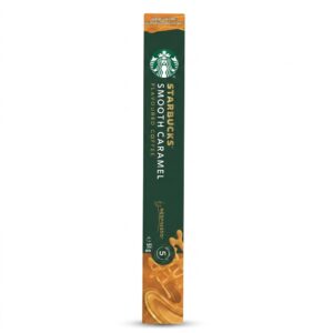 Starbucks Smooth Caramel Flavoured Coffee Capsules – Nespresso Compatible (10 Capsules)