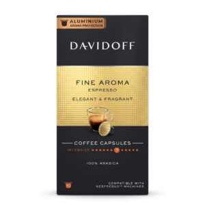 Davidoff Fine Aroma Espresso Coffee Capsules – Nespresso Compatible (10 Capsules)