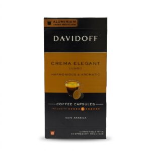 Davidoff Crema Elegant Lungo Coffee Capsules – Nespresso Compatible (10 Capsules)
