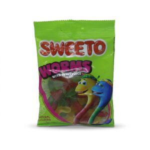Sweeto Worms Fruit Flavoured Jelly Candy – 70g