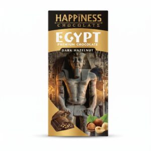 Happiness Egypt Premium Dark Hazelnut Chocolate Bar (65g)