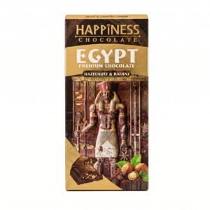 Happiness Egypt Premium Dark Hazelnuts & Raisins Chocolate Bar (65g)