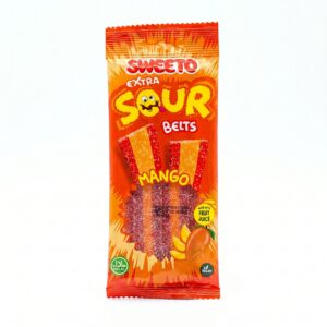 Sweeto Extra Sour Sticks Strawberry Flavour Candy – 100g