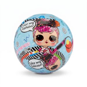 Color My Fashion" Surprise Toy Ball with Interactive Coloring - Sky Blue