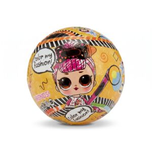 Color My Fashion" Surprise Toy Ball with Interactive Coloring - Bright Yellow