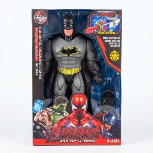 Colorful Dazzling Lights Batman Action Figure – Dark Knight Toy with Launcher Emitter Accessory