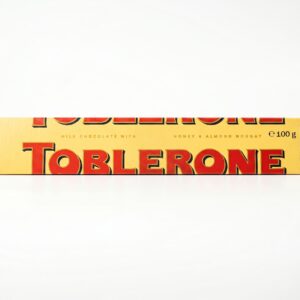 Toblerone Milk Chocolate with Honey & Almond Nougat (100g)