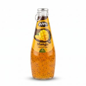 Many Mango Drink with Basil Seeds