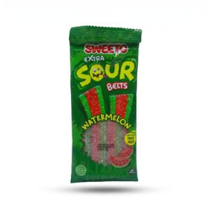 Sweeto Extra Sour Belts Watermelon Flavour Candy