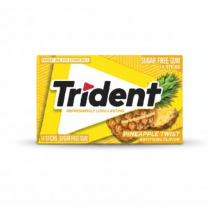 Trident Sugar Free Gum – Pineapple Twist (14 Sticks)
