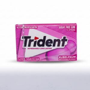 Trident Sugar Free Gum – Bubblegum Flavor (14 Sticks)