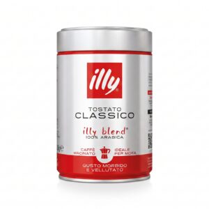 Illy Tostato Classico Ground Coffee – Moka Grind (250g)