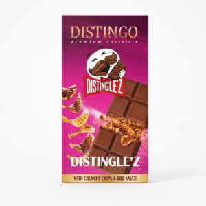 Distingo Distingle’Z Milk Chocolate Bar with Crunchy Chips & BBQ Sauce (140g)160