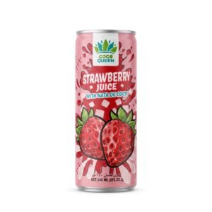Coco Queen Strawberry Juice with Nata de Coco – 240ml